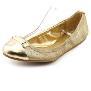 Pre-loved sparkly gold Coach flats!
